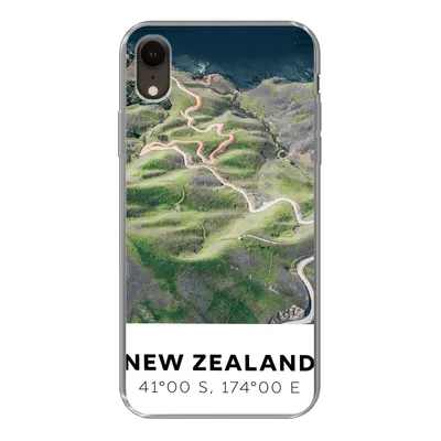 Produktbild von MuchoWow® Handyhülle Schutzhülle Hülle für iPhone XR Neuseeland - Wasser - Grün - Strand Silikon Softcase Handy Hülle - Schutzdeckel