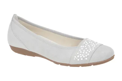 Produktbild von Gabor 24.167 Ballerinas - Damen Halbschuhe - Slipper grau Elegant NEU