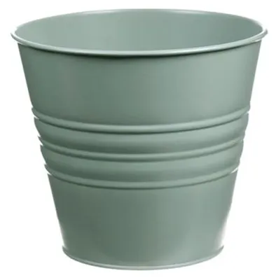 Produktbild von Zinkeimer/Blumentopf - grun - D16 x H13 cm