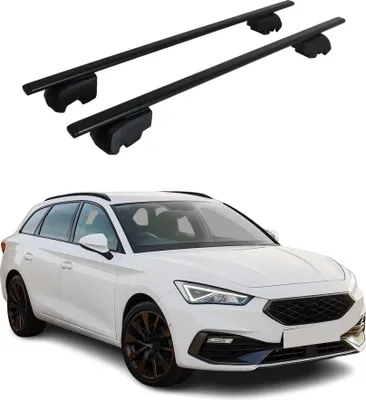 Image de Barres de toit Transversales pour Cupra Leon ST 2020-2025 Fer Noir ABE