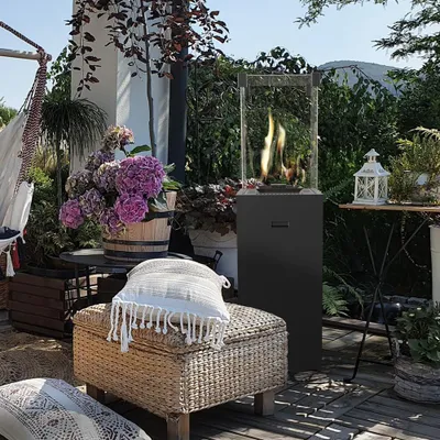 Produktbild von Terrassenheizer Patio Slim Stahl schwarz manuelle Steuerung 8,2kW