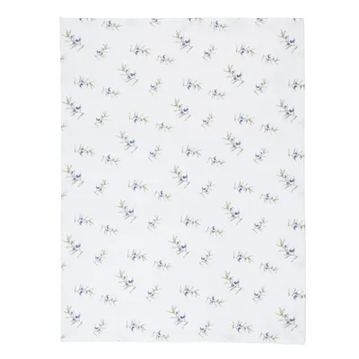 Produktbild von Clayre & Eef Geschirrtuch 50x70 cm Weiß Baumwolle Oliven