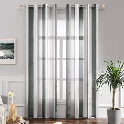 Produktbild von Transparente Voile Gardinen mit Ösen Set von 2
