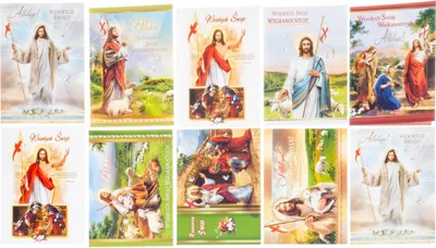 Produktbild von Osterkarten-Set mit Wünschen und bunten Umschlägen, 10-tlg.