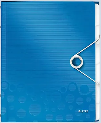 Zdjęcie produktu dla Leitz WOW, A4, Polipropylen (PP), Niebieski, Metaliczny, 200 ark., 260 mm, 17 mm