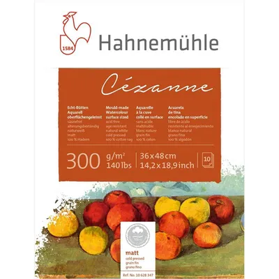 Produktbild von Hahnemühle Cézanne Aquarellblock - 300 g/m² - matt - 36 x 48 cm - 10 Blatt
