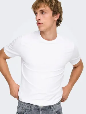 Produktbild von ONLY & SONS Herren ONSBASIC SLIM O-NECK T-Shirt | 2-PACK