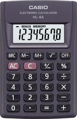 Zdjęcie produktu dla Casio HL-4A, Kieszeń, Podstawowy kalkulator, 8 cyfr(y)