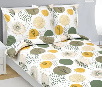 Obrázek produktu pro Povlečení flanelové - Šedá,béžová,bílá - 140x220, 70x90