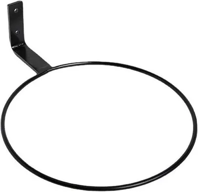 Produktbild von Famanu Blumentopfhalter - Ringhalter - Wandmontage - Rostfreies Metall - Set von 3 - Schwarz