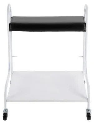 Immagine prodotto di Carrello per pediluvio, robusto telaio in metallo, facile da spostare, BIANCO