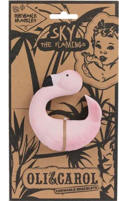 Zdjęcie produktu dla Zabawka na ząbkowanie Oli & Carol Sky The Flamingo