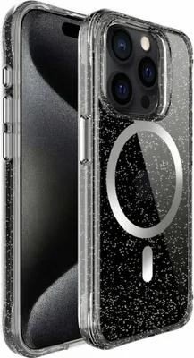 Produktbild von imoshion Klare Glitter Backcover mit MagSafe iPhone 15 Pro Max - Silber