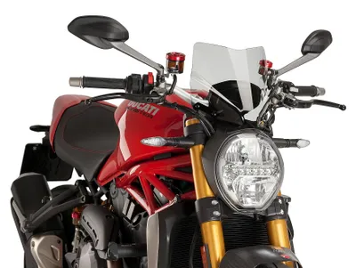 Productafbeelding van PUIG transparante sportkuip voor Ducati, geschikt voor naked modellen