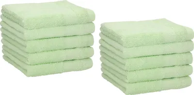 Produktbild von Betz 10 Stück Seiftücher Seiftuch Seiflappen Set Palermo 100% Baumwolle Größe 30x30 cm grün