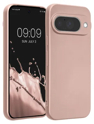 Produktbild von kwmobile Handyhülle für Google Pixel 10 Hülle - weiche Silikon Case metallisch schimmernd - Schutzhülle Cover - Metallic Rosegold