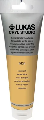 Obrázek produktu pro Lukas Cryl Studio Plastic Tube Akrylová barva Naples Yellow 125 ml 1 ks