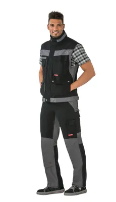Zdjęcie produktu dla Kamizelka robocza PLANAM Plaline S M L XL XXL XXXL w różnych kolorach. Wybór kolorów, Rozmiar:M; Kolor:czarny/cynk