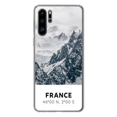 Produktbild von MuchoWow® Handyhülle Schutzhülle Hülle für Huawei P30 Pro Frankreich - Berge - Schnee Silikon Softcase Handy Hülle - Schutzdeckel