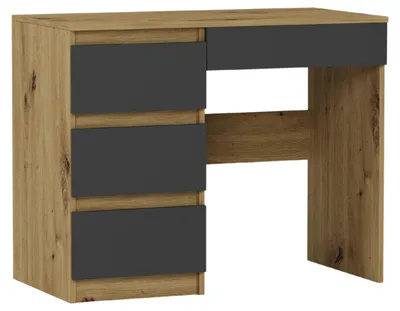 Obrázek produktu pro Psací stůl počítačový 96 cm levé 4 zásuvky FRAMIRE N-34L artisan mix antracit