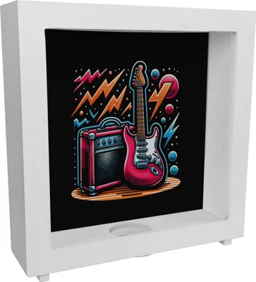 Produktbild von E-Gitarre Rahmen Spardose aus Holz