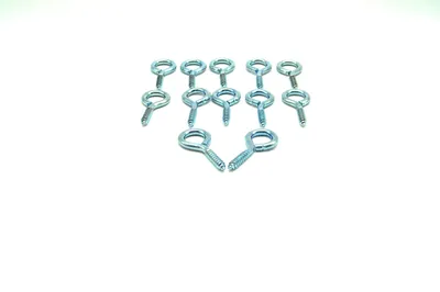 Produktbild von Schraubhaken geschlossen, 12 Stück, 38 x 3 x 3 mm, verzinkt, mit Gewinde