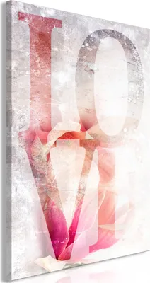 Produktbild von Vliesstoff Leinwandbild - Magnolia Love (1 Part) Vertical 60x90 cm Text m-A-0898-b-a