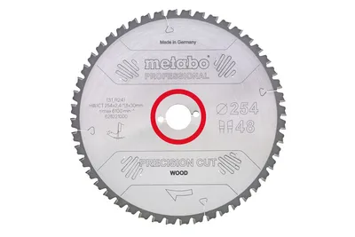 Immagine prodotto di Lama circolare di precisione per il taglio del legno professionale D254xW2.4xPoro30mm 60T. WZ