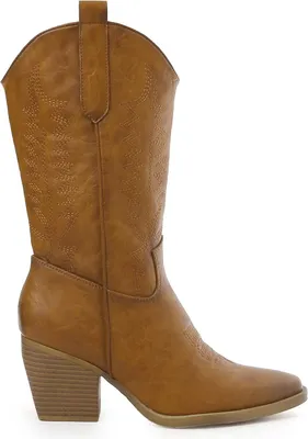 Produktbild von Cowboylaarzen Camel Leatherlook Stiksels