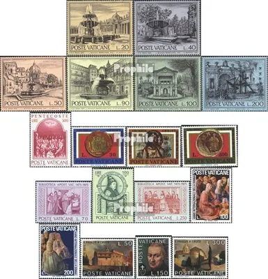 Produktbild von Briefmarken Vatikanstadt 1975 Mi 657-674 (kompl.Ausg.) Jahrgang 1975 komplett postfrisch Denkmalschutzjahr