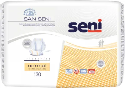 Produktbild von San Seni Normal Vorlagen Karton mit 4 x 30 Stück