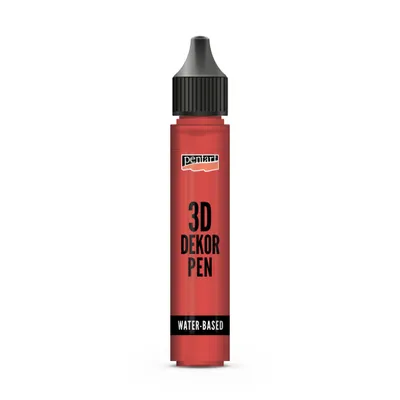 Zdjęcie produktu dla Ołówek dekoracyjny PENTART 3D, przezroczysty, 30 ml, rubinowa czerwień