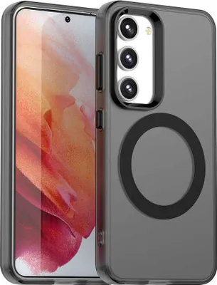 Image de Etui magnétique pour Samsung Galaxy S23+, étui antichoc fin, mat et translucide Noir