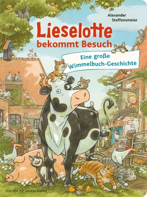 Produktbild von Lieselotte bekommt Besuch: Eine große Wimmelbuch-Geschichte | Buntes Wimmelbilderbuch für Kinder ab 2 Jahren: Suchspaß auf dem Bauernhof (Wimmelbücher
