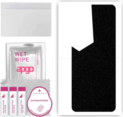 Produktbild von apgo Rückseite Schutzfolie, Skin, kompatibel mit Tecno Pova 4 Pro, Hinten Displayschutzfolie aus Vinylfolie, kratzfest, einfache Montage - Mattschwarz