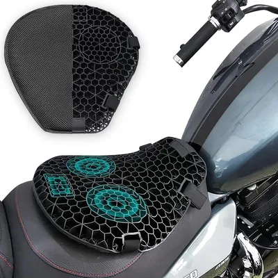 Zdjęcie produktu dla Solidchoice - Uniwersalna poduszka na siedzenie motocyklowe, 3D żelowa, o strukturze plastra miodu, oddychająca, antywibracyjna