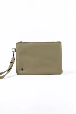 Image de Pochette Dellel Yaya kaki en simili cuir vegan