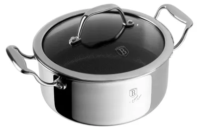 Obrázok produktu pre Hrniec z nehrdzavejúcej ocele s pokrievkou Eternal Collection Berlinger Haus BH 8508, 20 cm, nepriľnavý, nehrdzavejúca oceľ, odo