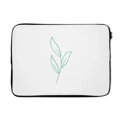 Produktbild von MuchoWow® Laptop Hülle 13 Zoll Blätter - Pastell Laptoptasche - Laptophülle - Sleeve - Rundumschutz