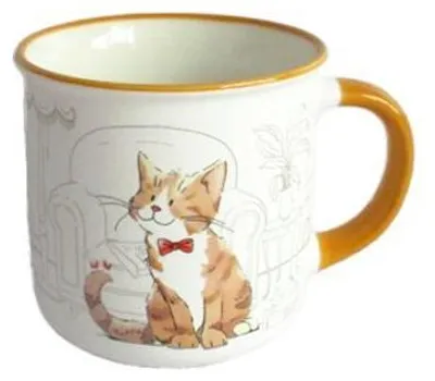 Produktbild von Becher Katze, Keramik 380 Ml