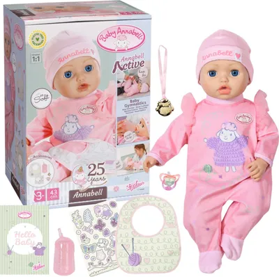 Zdjęcie produktu dla Baby Annabell Active Annabell 43cm, Lalka dziecko, Damski, 3 lat(a), Chłopak, dziewczyna, Brzmienie, 430 mm