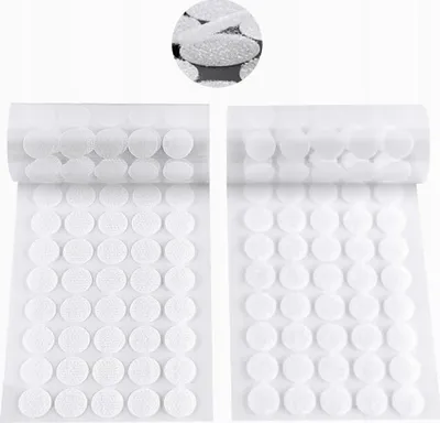 Produktbild von Selbstklebende Punkte 10mm Weiß 504 Paar Starker Klett