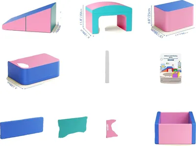 Obrázok produktu pre Lezecké bloky z penového materiálu, Bezpečná herná zóna, Podporuje aktívne učenie, Ružová