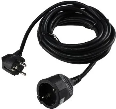 Obrázok produktu pre Predlžovací kábel (zástrčka Schuko do zásuvky Schuko) 10 m čierny