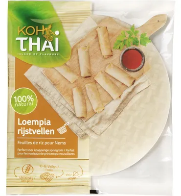 Produktbild von Koh Thai Loempia Reispapier 100g – Dünne, flexible Reispapierblätter für Frühlingsrollen
