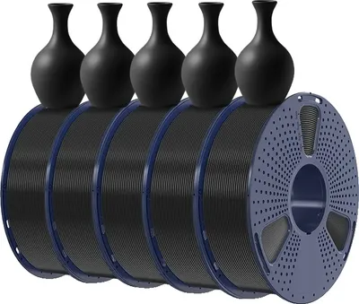 Image de filament d'impression 3D, rouleau de 1KG, haute précision, META noir