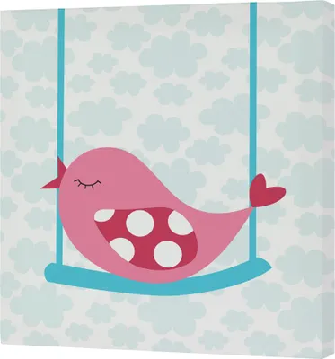 Produktbild von Leinwand HappyFriday Mr Fox Little birds Bunt 27 x 27 cm