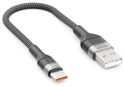 Produktbild von deleyCON 0,15m USB-C Kabel 3.1A USB-A auf USB-C