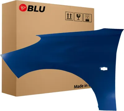 Image de BLU Aile Compatible avec Peugeot 206+ KMP Gauche Blau Bleu De Rhodes | 2007-2014 | Avant | Peint| Prêt à Monter | Acier