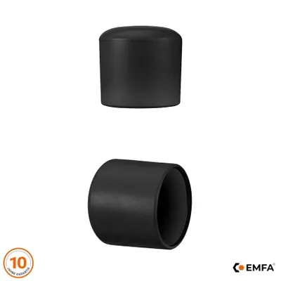 Produktbild von Kappen für Rundrohre 32 mm Schwarz 10 Stück Stuhlbeinkappe Gummi Endkappen Rohrendkappen